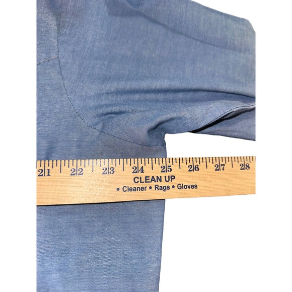 Very Rare 70s/80s Western Levi's Pearl Snap Denim Shirt Size: XL - Picture 5 of 6